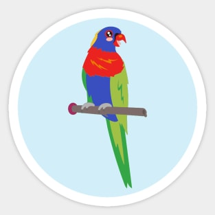 Laughing Rainbow Lorikeet Sticker